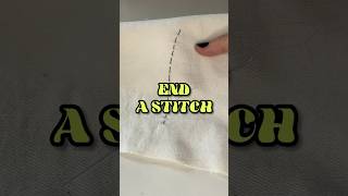 Tie off your hand stitch 🎀 #sewing #sewinghacks #sewingtips #slowfashion #tutorial #upcycling #diy