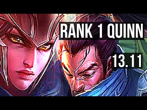 QUINN vs YASUO (TOP) | Rank 1 Quinn, 1400+ games, 7/1/1, Godlike | KR Challenger | 13.11