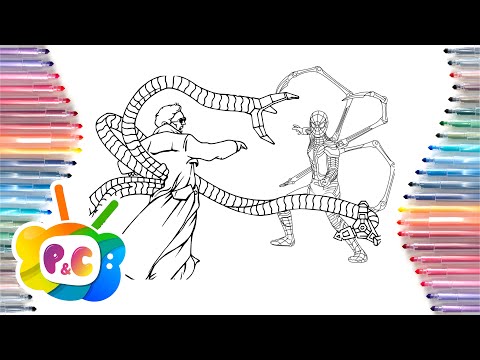 Spiderman no way home coloring page/Iron Spiderman and Octopus coloring/Cajama -You Did Me Wrong NCS