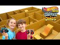 Fun Cardboard Playhouse Adventure With Monster Trucks