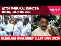 Kerala Assembly Elections 2026 Actor Mohanlal Stands In Queue Casts His Vote