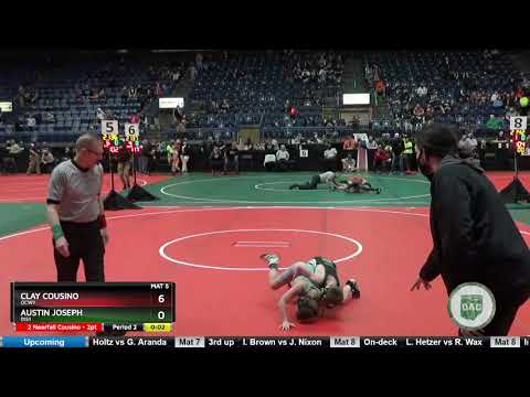 Clay Cousino vs Austin Joseph 2021 GS State D2 75 5th place