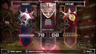 Snuffalo Thrills vs. Brainwashington Cadavers week 3 mutant football Sunday