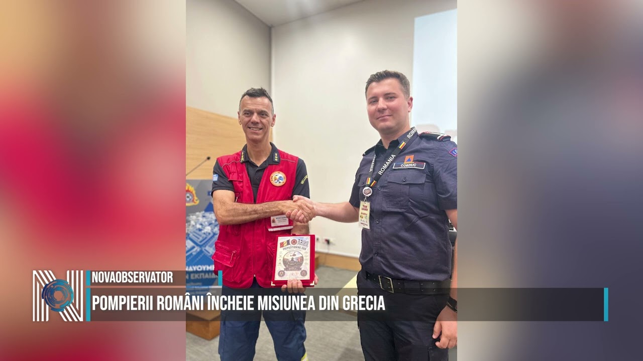 Pompierii români încheie misiunea din Grecia