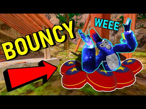 Gorilla Tag VR But IT'S ALL BOUNCY??? | Trampoline Maps