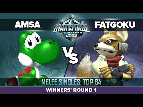 aMSa vs FatGoku - Winners' Round 1: Melee Singles Top 64 - Mainstage | Yoshi vs Fox