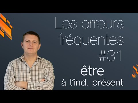 Conjugaison du verbe "être" à l'indicatif présent