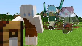 【マイクラ】エンドラを討伐するルザク vs 透明人間の初心者2人 【マインクラフト】