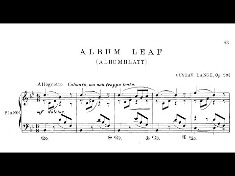 Gustav Lange | Album Leaf, Op.293