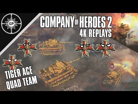 Tiger Ace Quad Team - Company of Heroes 2 4K Replays #116