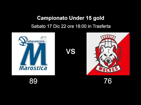 Live della partita Marostica vs Sangiowolves in trasferta 89 - 76