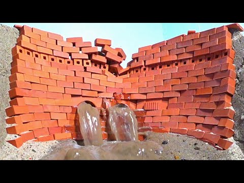 Mini Construction Arch Dam Failure After Massive Water Discharge