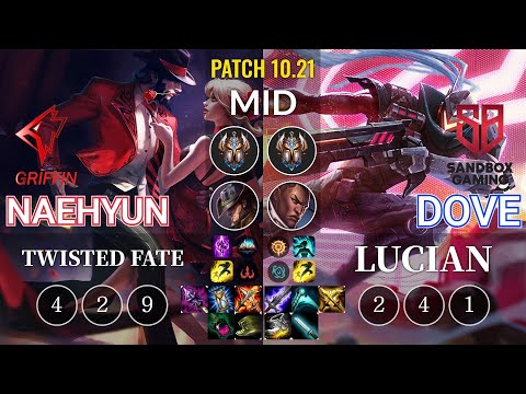 GRF Naehyun Twisted Fate vs SB Dove Lucian Mid - KR Patch 10.21