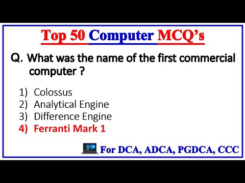 Computer Marathon Class A to Z Computer MCQ Questions