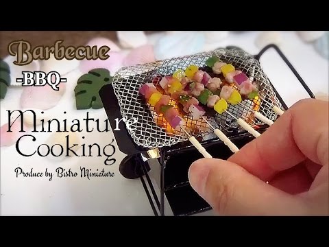 Miniature Cooking #86-ミニチュア料理-『BBQ バーベキュー Barbecue』 How to make Tiny food (Edible) Mini food Video
