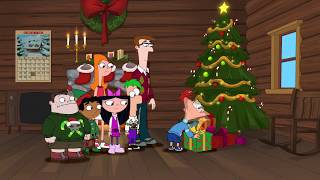 Kadr z teledysku Niech Święta będą wesołe [We Wish You a Merry Christmas] tekst piosenki Phineas and Ferb (OST)