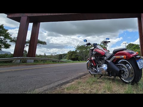 Harley Davidson Fatboy pelo RIo Grande - Novo Cabrais e Cerro Branco 