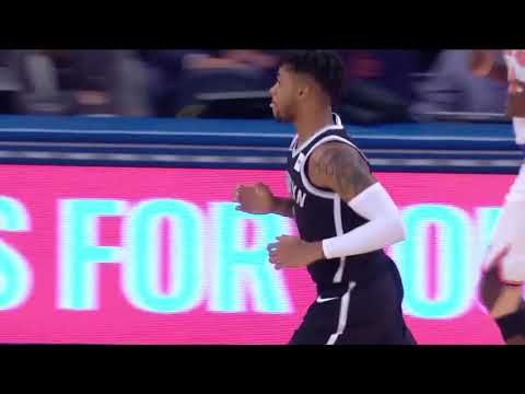 D'Angelo Russell's First Points as a Net   Nets vs Knicks   October 3, 2017   2017 NBA Preseaon