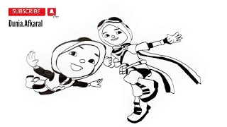 Easy Drawing&Coloring Yaya in Boboiboy VS Yaya in Boboiboy Galaxy #drawing #coloringpages #boboiboy