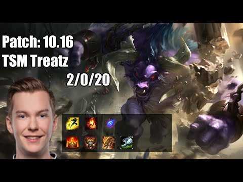TSM Treatz SUPPORT Alistar vs Tahm Kench NA Ranked 10.16 2/0/20