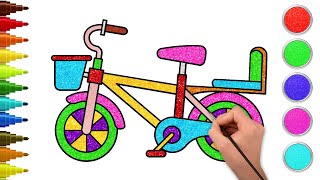 ✨ Learn to Draw and Color a Bicycle | Fun Art for Kids 🚴 | Chiki Art