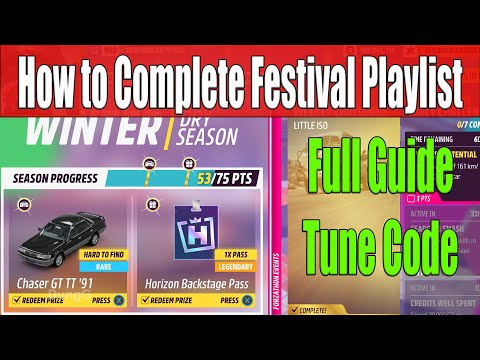 Forza Horizon 5 How to Complete Festival Playlist Winter Season Series 55 Full Guide, Tune Code