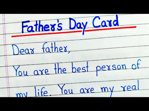 Father's day card writing || Happy father's day 2023 writing || Father's day message