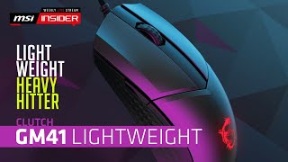 Video 1 of Product MSI Clutch GM41 Lightweight Gaming Mouse