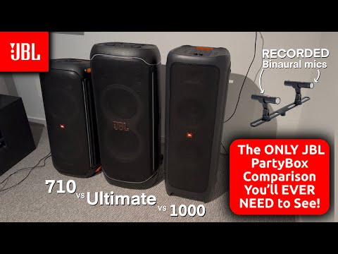 JBL PartyBox Ultimate vs 710 vs 1000 - Binaural Mic SOUND COMPARISON