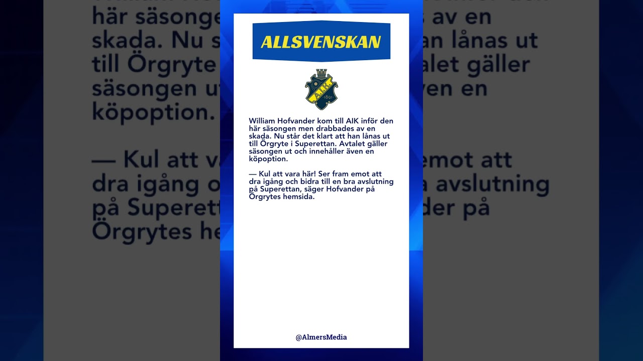 #Fotboll #Allsvenskan #AIK