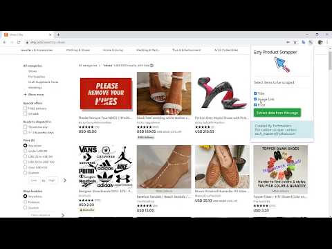 Etsy Product Scraper