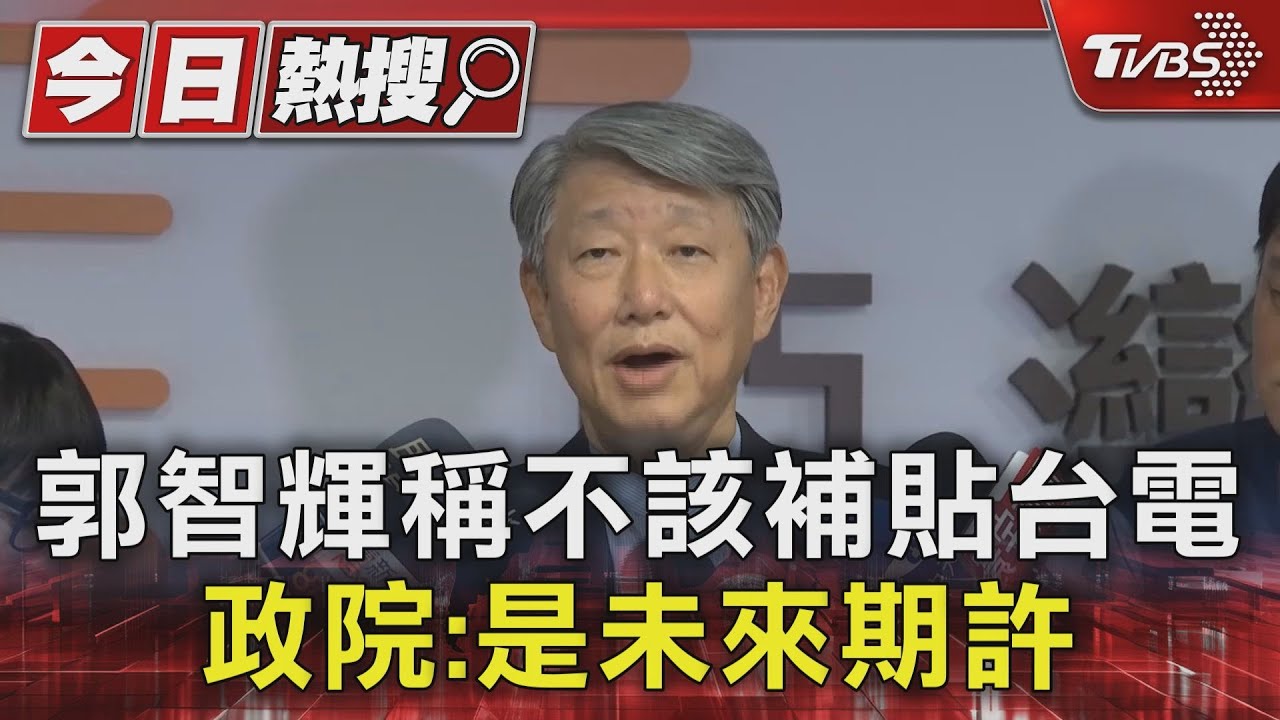 郭智輝稱不該補貼台電 政院:是未來期許