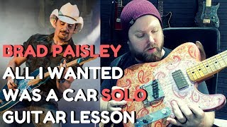 Brad Paisley Guitar Lesson - All I Wanted Was A Car (G Bender Solo) - Reading 101 - Levi Clay