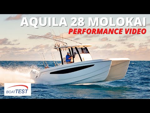 Aquila 28 Molokai (2022) - Test Video by BoatTEST.com