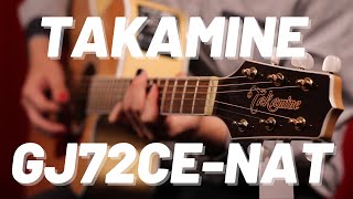 Video thumbnail for Takamine GJ72CE-NAT | Solid Spruce Top with Flame Maple Back & Sides | by Uhlik Music