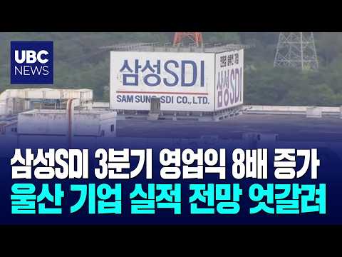 삼성SDI 3분기 영업익 8배 증가..울산 기업 실적 전망 엇갈려