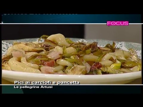 ricetta pici con carciofi e pancetta