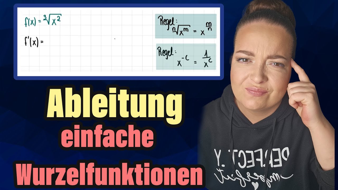 Einfache Wurzelfunktionen ableiten | In POTENZSCHREIBWEISE umwandeln usw.
