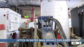 Minot city crews busy with water main break repairs
