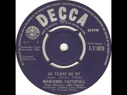 UK New Entry 1964 (168) Marianne Faithfull - As Tears Go By