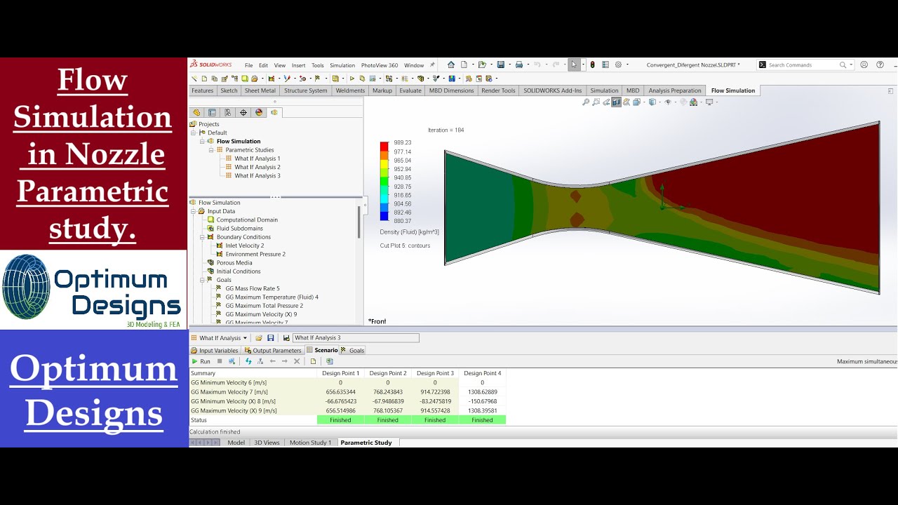 SolidWorks Tutorial Nozzle Parametric study flow simulation #solidworkstutorial  #nozzles  #drawing