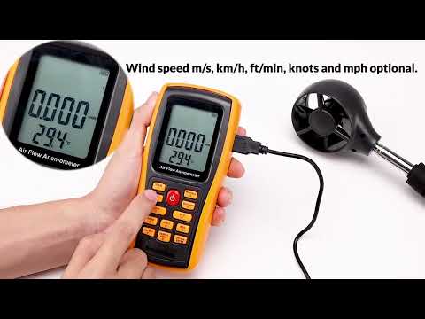 CFM/CMM Anemometer Handheld Air Flow Velocity Meter Wind Speed Gauges