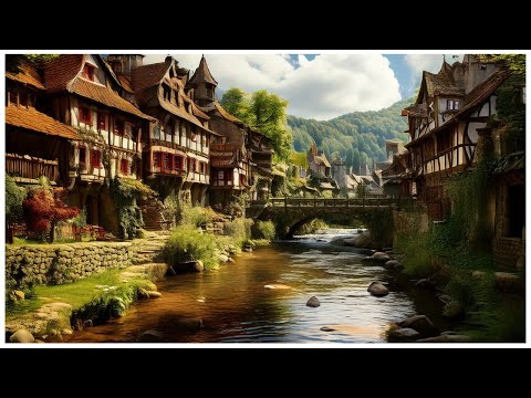 Bright Summer Day in a Medieval French Village | Medieval Music and Ambience for Work, Study, Sleep