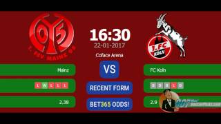 1  FSV Mainz 05 vs 1  FC Koln PREDICTION (by 007Soccerpicks.com)
