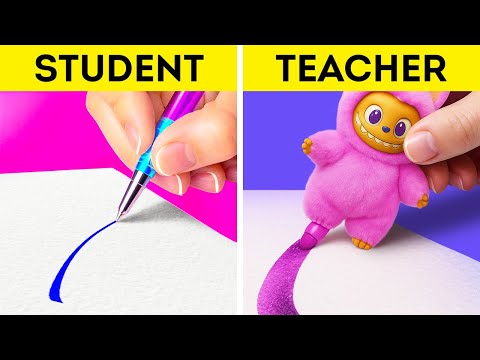 EASY CRAFTS IDEAS 🌈 Teacher VS Student Art Challenge With Paper