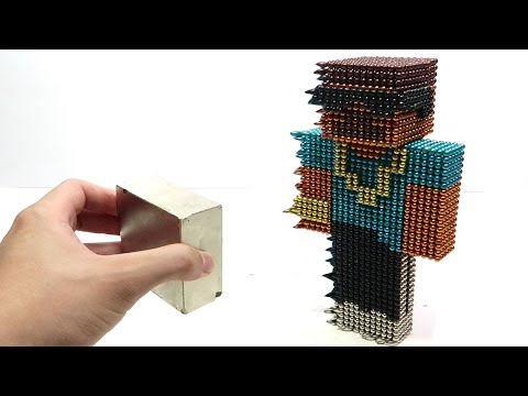 Monster Magnets Vs Rich Steve Minecraft | Make Rich Steve with Magnetic Balls