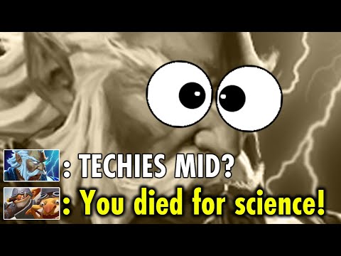 This is How Techies Deal with Zeus Counter Pick Mid "You died for science!" | Techies Official