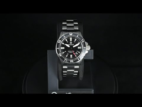 Deep Blue DayNight 41 Tritdiver T-100 Automatic Diver Watch Black Bezel/Black Dial