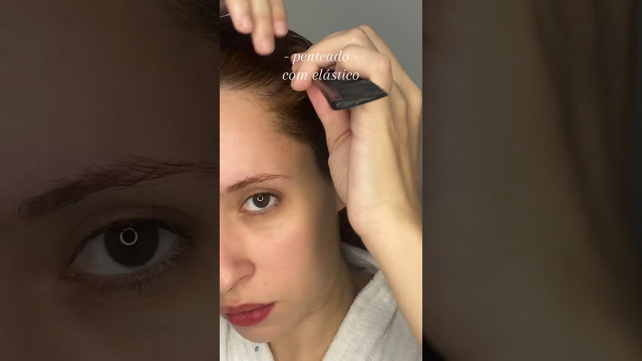 Ideia de penteado fácil com elástico ✨🤍  #CabeloCacheado #penteadosfaceis