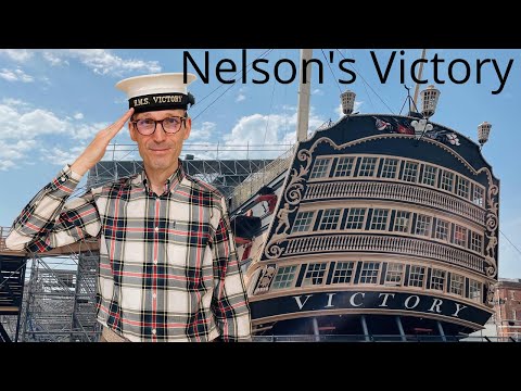 LORD NELSON'S FAMOUS FLAGSHIP HMS VICTORY at the historic dockyard in Portsmouth